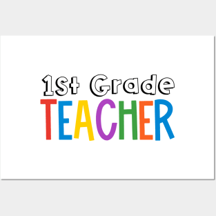 Rainbow 1st Grade Teacher Posters and Art